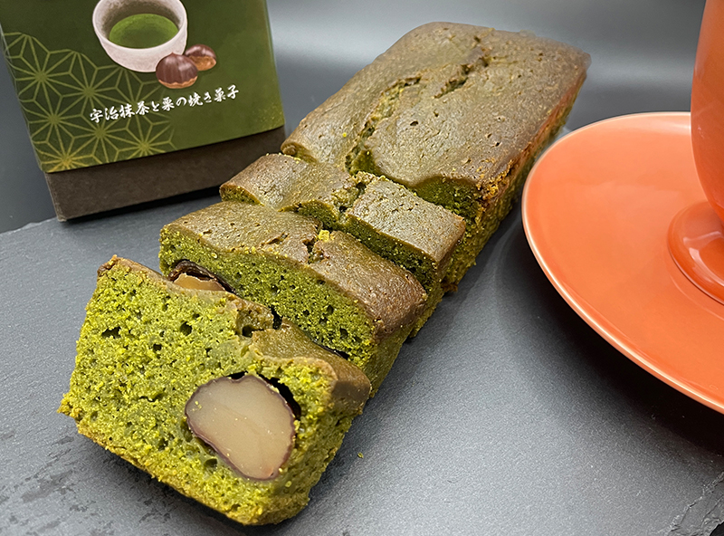 宇治抹茶と栗の焼き菓子